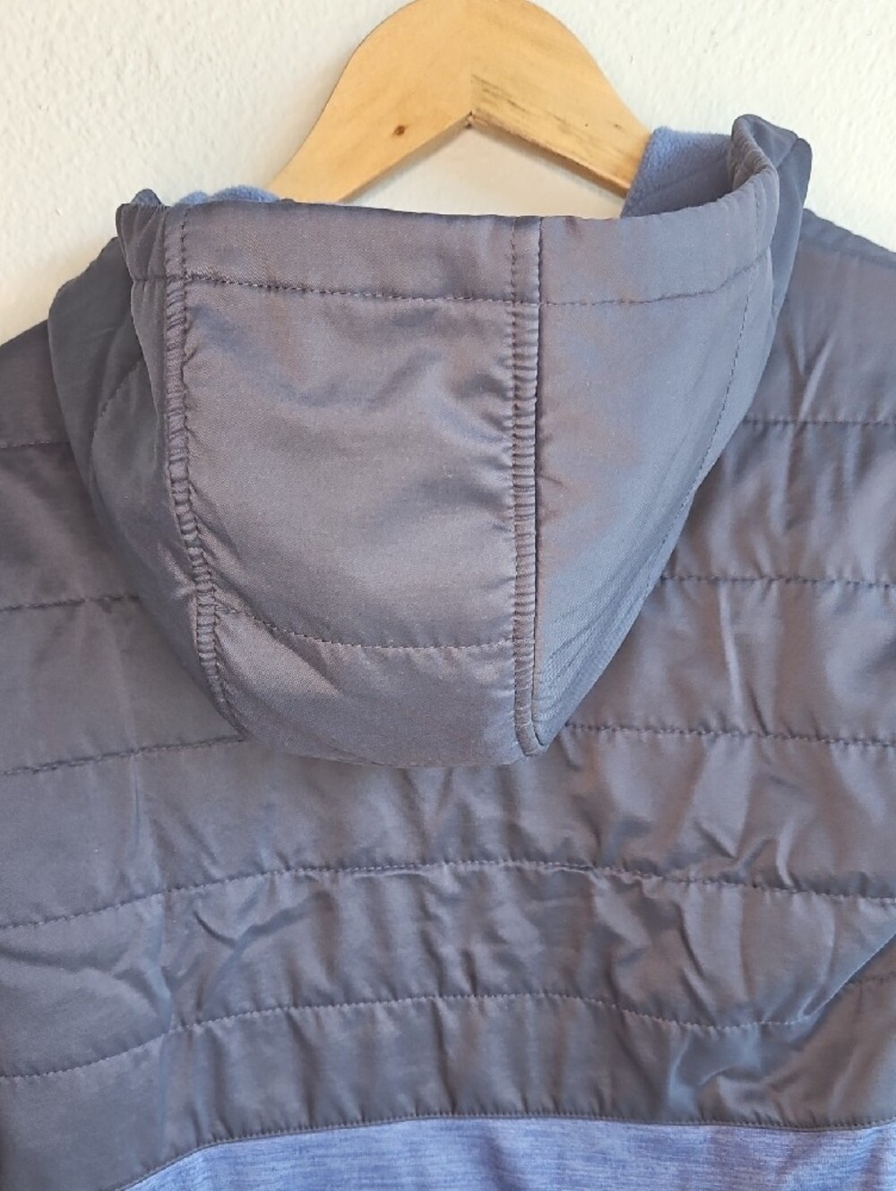 Columbia Blue Hybrid Fleece Hooded Kids Jacket Size Large 14/16 - Picture 8 of 13
